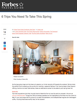 Forbes Travel Guide: April 2016